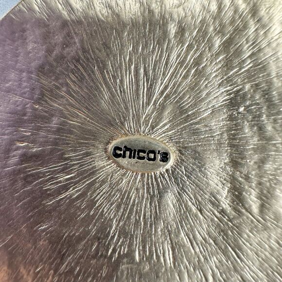 Chicos Orange Gold Tone Beaded Cord Studded Boho Pendant Necklace ✨ - Picture 8 of 8